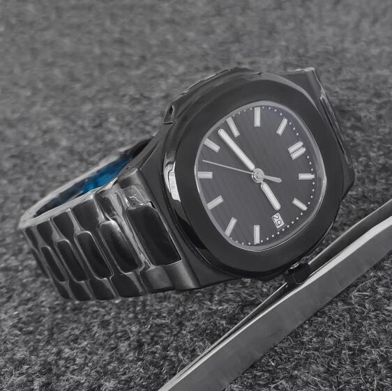 Men's Mechanical Watch 41MM Black Nautilus Style Sapphire Glass with NH35 Movement