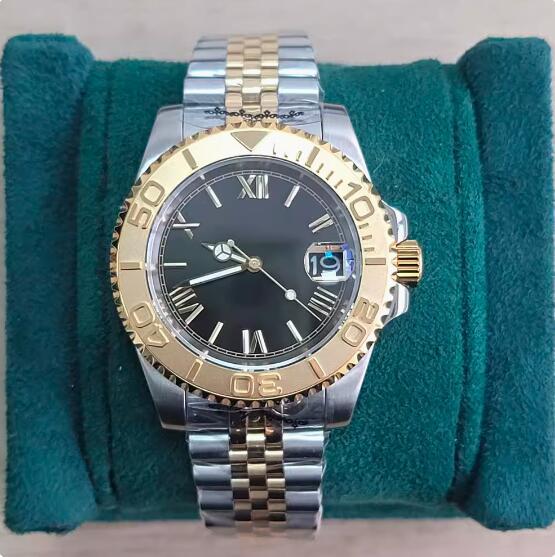 Men's mechanical watch with 40mm gold shell and sapphire glass Roman dial equipped with Japanese NH35 movement