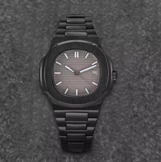 Men's Mechanical Watch 41MM Black Nautilus Style Sapphire Glass with NH35 Movement