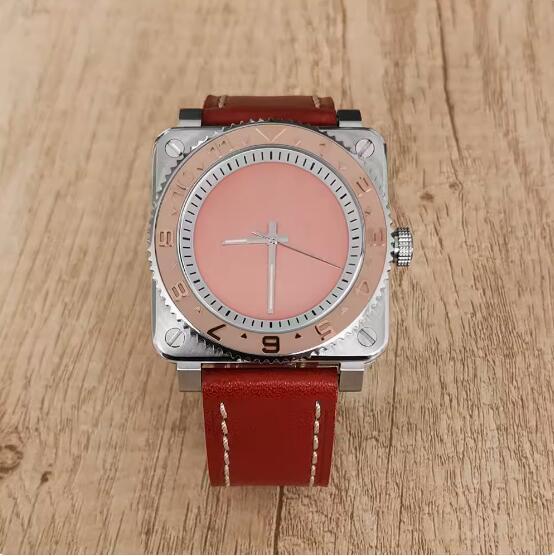 New men's mechanical watch features a minimalist square and genuine leather strap with a Japanese NH35 movement