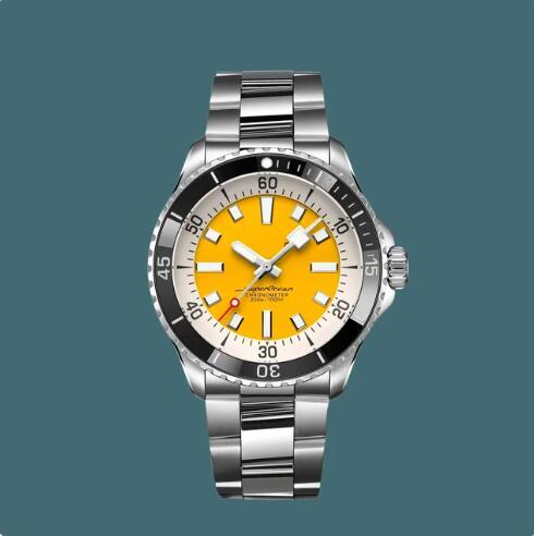 Luxury New Mens Automatic Mechanical Watch B42 Stainless Steel Superocean Black Blue Ceramic Bezel Sapphire Glass 44mm