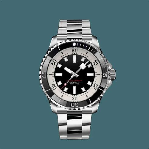 Luxury New Mens Automatic Mechanical Watch B42 Stainless Steel Superocean Black Blue Ceramic Bezel Sapphire Glass 44mm