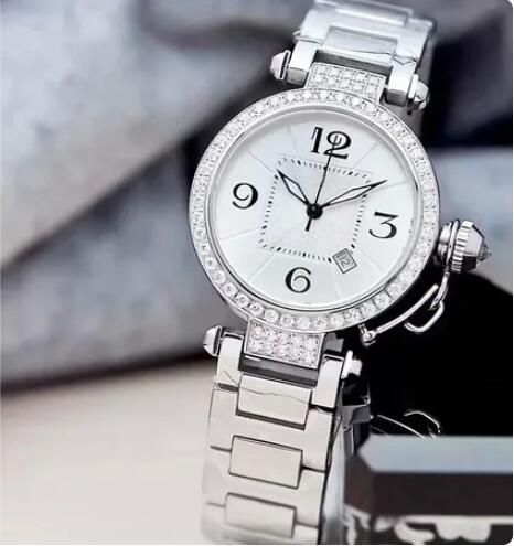 Luxury New Women Watch Rose Gold Diamond White Pink Relogio Masculino