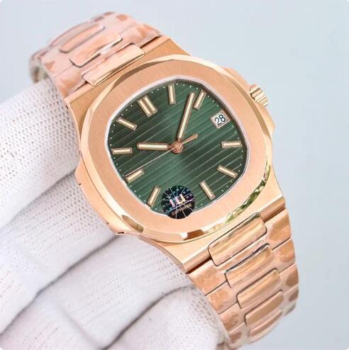 Luxury New Automatic Watch for Men Mechanical Watches 5711 Nautilus Stainless Steel Business Rose Gold Black Blue Luminous