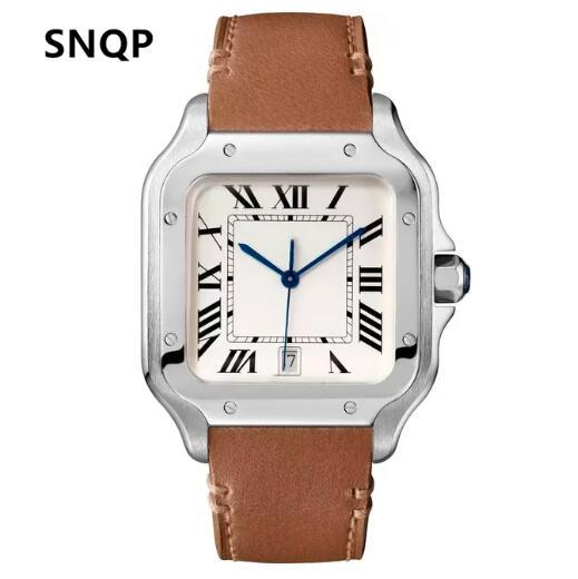 New Green Leather Automatic Mechanical Watch Men Womens Stainless Steel Blue Black White Rome Gold Bezel Wristwatch