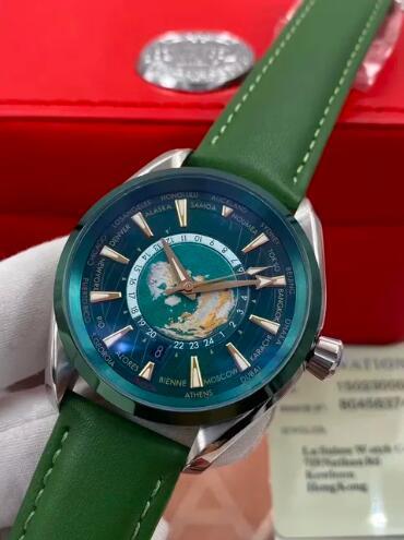 New Mens Automatic Mechanical Watch Stainless Steel Green Black Blue Canvas Leather Sapphire Dual Time