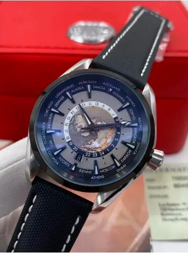 New Mens Automatic Mechanical Watch Stainless Steel Green Black Blue Canvas Leather Sapphire Dual Time