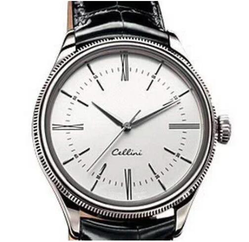 Luxury New Mens Mechanical Watch Automatic Black Leather Rose Gold CELLINIS Reloj Hombre