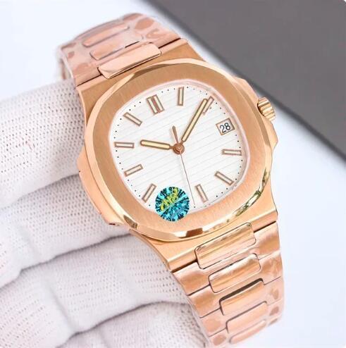 Luxury New Automatic Watch for Men Mechanical Watches 5711 Nautilus Stainless Steel Business Rose Gold Black Blue Luminous