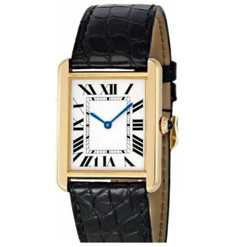Luxury New Quartz Watch for Men Women Watches Stainless Steel Gold Silver Black Beather Female Ladies Tanks White Rome Dial