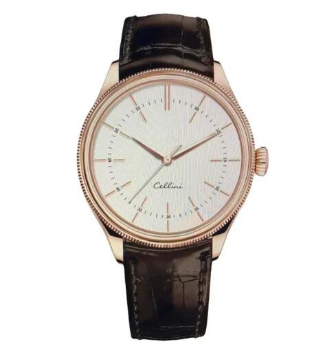 Luxury New Mens Mechanical Watch Automatic Black Leather Rose Gold CELLINIS Reloj Hombre