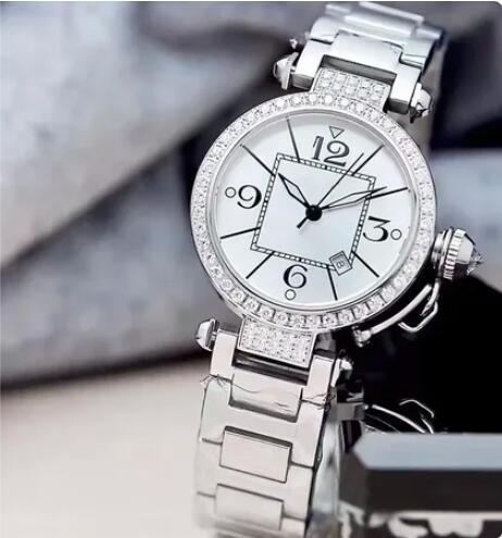 Luxury New Women Watch Rose Gold Diamond White Pink Relogio Masculino