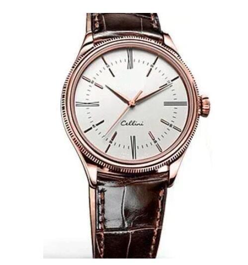 Luxury New Mens Mechanical Watch Automatic Black Leather Rose Gold CELLINIS Reloj Hombre
