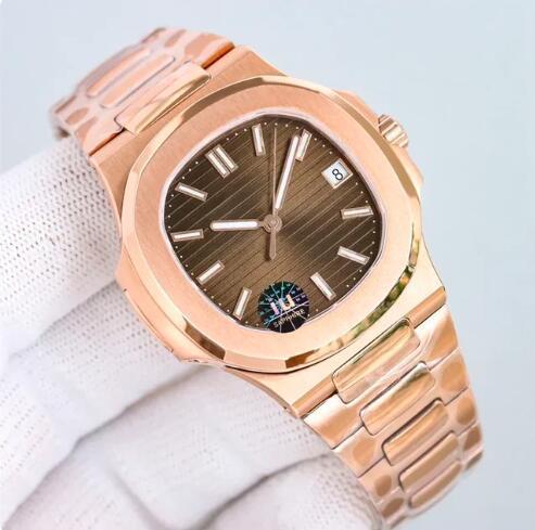 Luxury New Automatic Watch for Men Mechanical Watches 5711 Nautilus Stainless Steel Business Rose Gold Black Blue Luminous