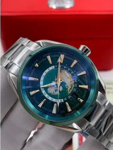 New Mens Automatic Mechanical Watch Stainless Steel Green Black Blue Canvas Leather Sapphire Dual Time