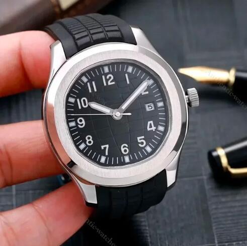 New Luxury Men Mechanical Watch Silver Rose Gold JUMBO Stainless Steel Automatic Watches Blue White Rubber Strap Sapphire