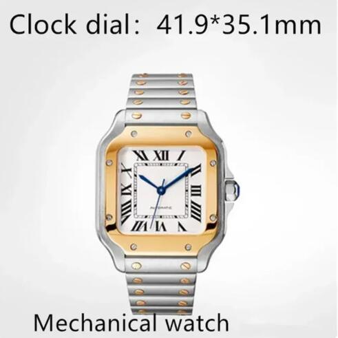 Luxury Men's Women's Watch Automatic Mechanical Quartz Sapphire Black Blue Couple Style Leather Ballon