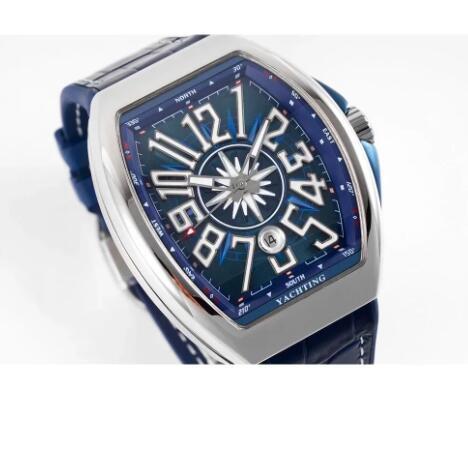 Luxury New V45 Mechanical Watch Automatic Blue Leather Reloj Hombre