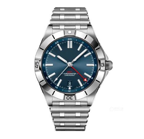 2023 New Mens Automatic Mechanical Watch 904L Stainless Steel GMT Chronomat Super-LumiNova Green Blue Watches