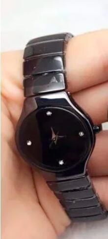 Luxury New Mens Women Black White Ceramic Watch Lovers Round Quartz Casual Wristwatch Reloj Hombre