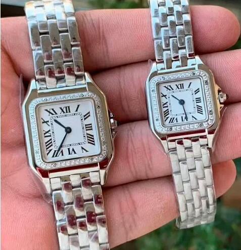 Luxury New Quartz Watch for Men Women Panthere Tank Cheetah Square Lady Girl Gold Watches Waterproof Roman Dial Ultrathin Female