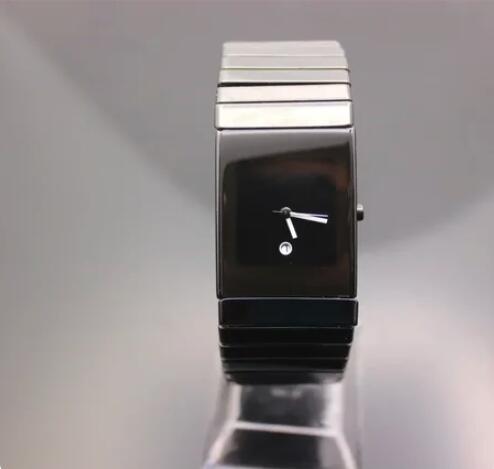 Luxury New Mens Black Ceramic Quartz Watch Women Square XL Dress Lovers Fashion Watches