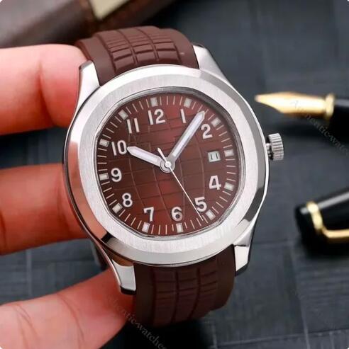 New Luxury Men Mechanical Watch Silver Rose Gold JUMBO Stainless Steel Automatic Watches Blue White Rubber Strap Sapphire