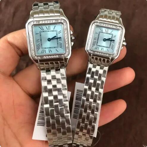 Luxury New Quartz Watch for Men Women Panthere Tank Cheetah Square Lady Girl Gold Watches Waterproof Roman Dial Ultrathin Female