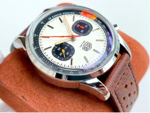 Luxury New Mens Mechanical Watch Automatic Chronograph ETA7750 Brown Leather Relogio Masculino