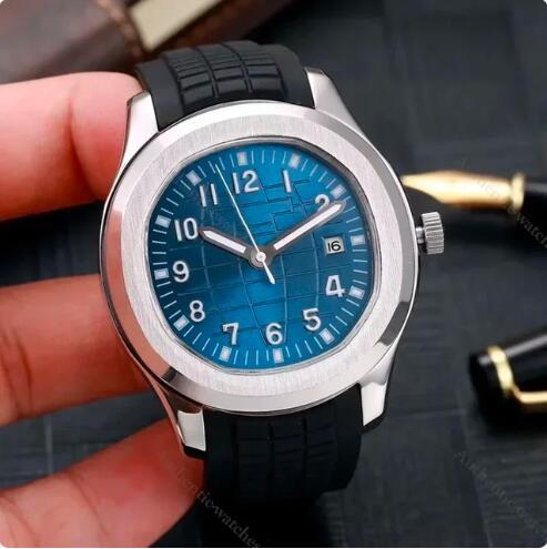 New Luxury Men Mechanical Watch Silver Rose Gold JUMBO Stainless Steel Automatic Watches Blue White Rubber Strap Sapphire