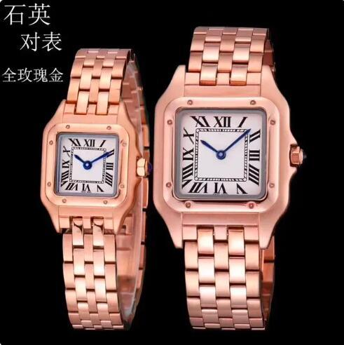 Luxury New Quartz Watch for Men Women Panthere Tank Cheetah Square Lady Girl Gold Watches Waterproof Roman Dial Ultrathin Female