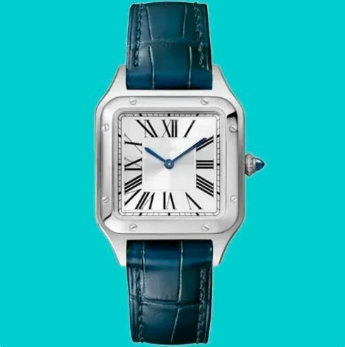 Luxury New Mens Women Watch Quartz Couple Rose Gold Black White Rome Dial Lover Leather Blue Reloj Hombre