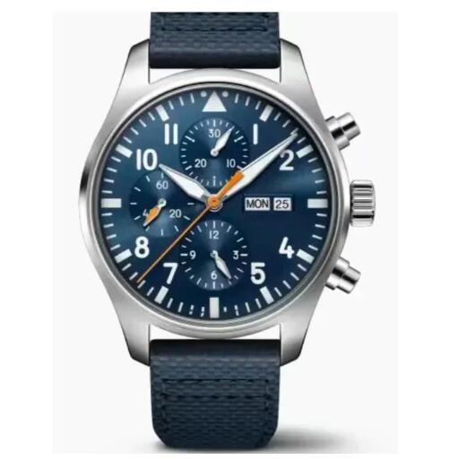 Luxury New Mens Mechanical Pilots Watch Automatic Prince Brown Leather Blue Dial Relogio Masculino