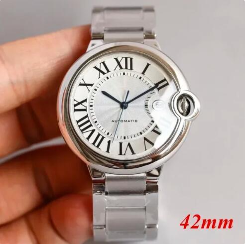 Luxury New Mechanical Watch Mens Automatic Rome White Dial Fashion Watches