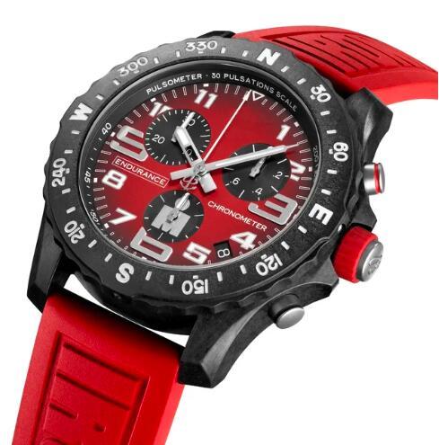 Luxury New MenRed Blue Rubber Quartz Watch Waterproof Chronograph Watches Montre Endurance Pro Avenger Sapphire Glass 44mm