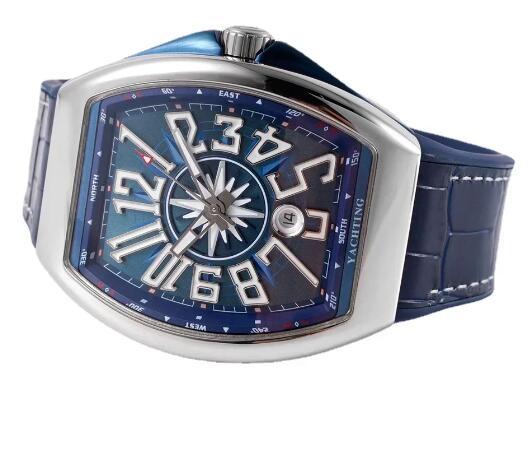 Luxury New V45 Mechanical Watch Automatic Blue Leather Reloj Hombre
