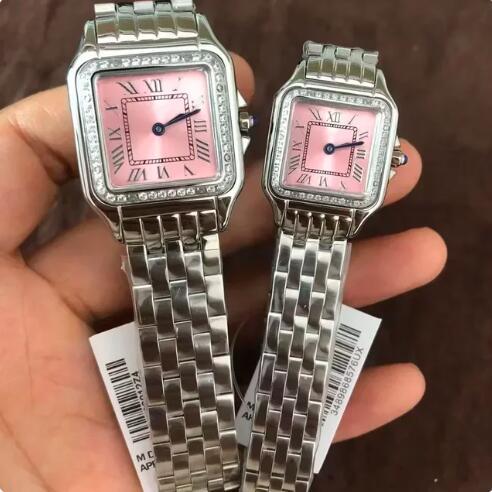 Luxury New Quartz Watch for Men Women Panthere Tank Cheetah Square Lady Girl Gold Watches Waterproof Roman Dial Ultrathin Female
