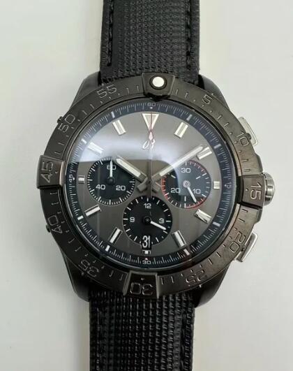 Luxury New Men Quartz Watch Chronograph Watches Avenger B01 Stainless Steel Full Black Blue Sport Canvas Leather Sapphire 44mm
