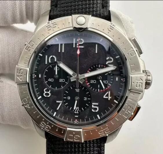 Luxury New Men Quartz Watch Chronograph Watches Avenger B01 Stainless Steel Silver Black Yellow Canvas Leather Sapphire 44mm