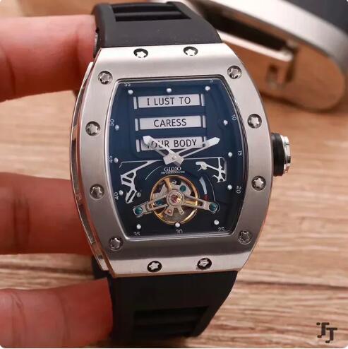 Luxury Mens Automatic Mechanical Watch Stainless Steel Rose Gold Silver Black White Limited Edition Erotic Tourbillon