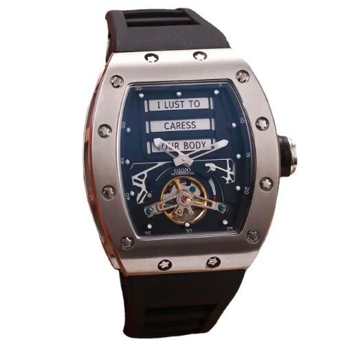 Luxury Mens Automatic Mechanical Watch Stainless Steel Rose Gold Silver Black White Limited Edition Erotic Tourbillon