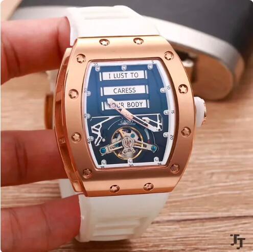 Luxury Mens Automatic Mechanical Watch Stainless Steel Rose Gold Silver Black White Limited Edition Erotic Tourbillon