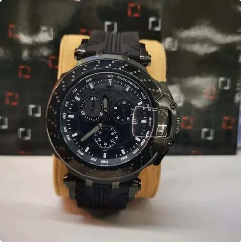 Luxury New Mens Quartz Chronograph Watch Collection Black Rubber Rose Gold Relogio Masculino