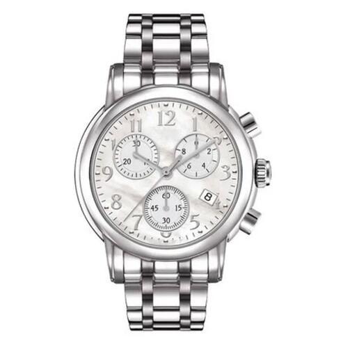 Luxury New Ladies Quartz Watch Chronograph T- White Dial Relogio Masculino