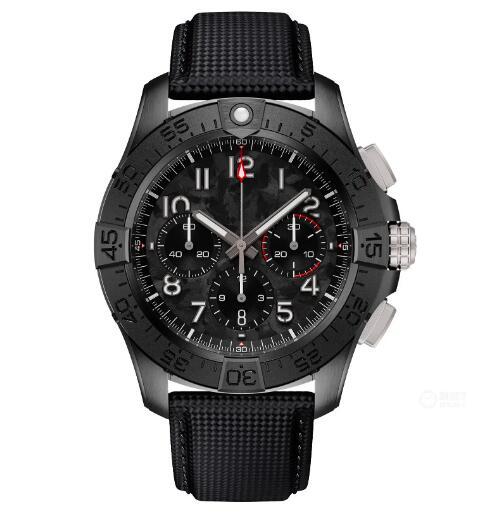 Luxury New Men Quartz Watch Chronograph Watches Avenger B01 Stainless Steel Full Black Blue Sport Canvas Leather Sapphire 44mm