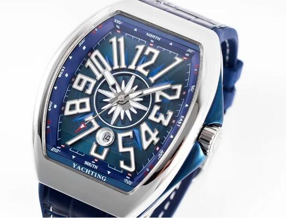 Luxury New V45 Mechanical Watch Automatic Blue Leather Reloj Hombre