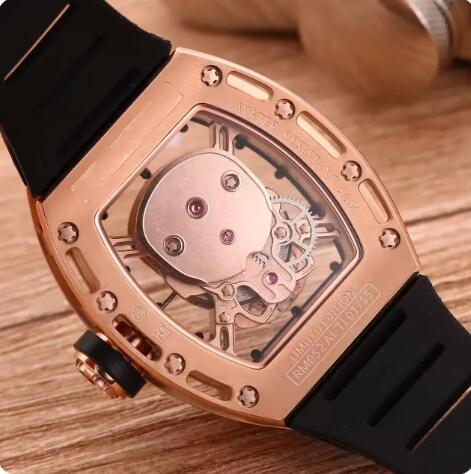Luxury New Mens Sport Watch Rose Gold Automatic Mechanical Skull Diamonds Sport Watches