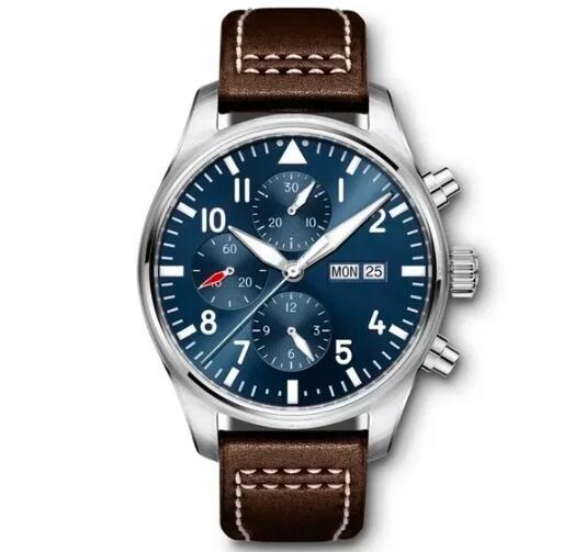 Luxury New Mens Mechanical Pilots Watch Automatic Blue Dial Canvas Black Brown Leather Relogio Masculino