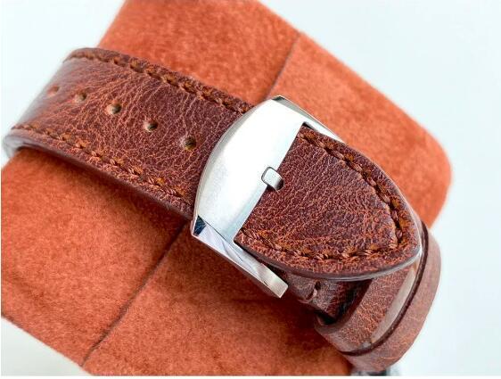 Luxury New Mens Mechanical Watch Automatic Chronograph ETA7750 Brown Leather Relogio Masculino