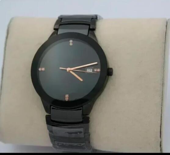 Luxury New Mens Ladies Yellow Gold Ceramica Quartz Round Black White Ceramic Couple Watch Fashion Watches